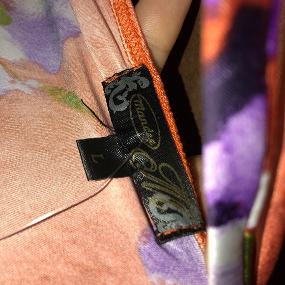 Mandee Halter top Floral Orange & Purple - Picture 4 of 4